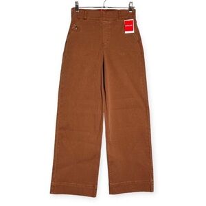 NEW SPANX Stretch Twill Cropped Wide Leg Pants SIZE XS Bronze Glow Trousers NWT